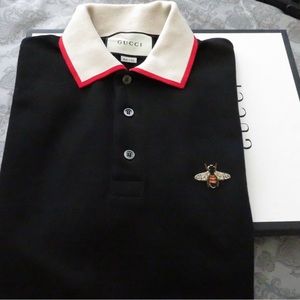 Gucci Mens Bumble Bee Collar Shirt